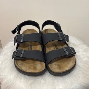 NWOT black Birkenstock sling back sandals sz40/9
